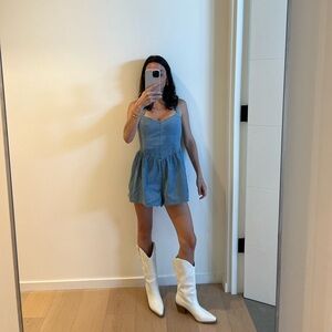 Denim Romper (Show Me Your Mumu)